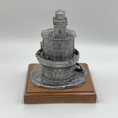 MICHAEL RICKER ~ Lighthouse Collection #3 ~ Wolf Trap Virginia ~ Pewter Sculpture