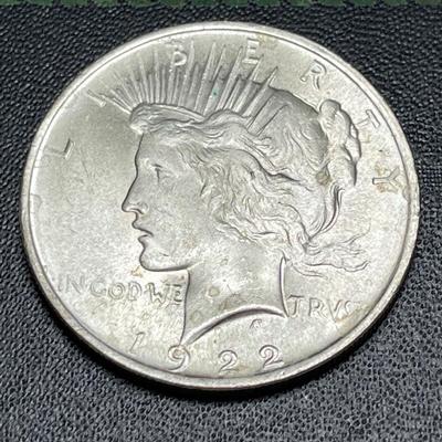 1922 Peace Silver Dollar - Circulated