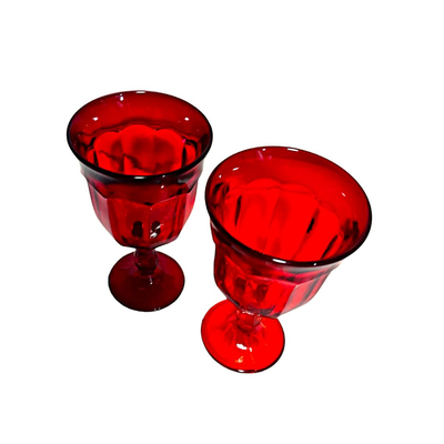 2 Vintage Arlington Ruby Water Goboets