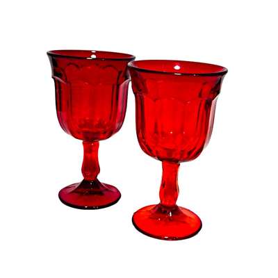 2 Vintage Arlington Ruby Water Goboets