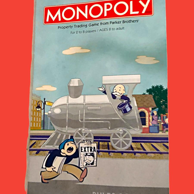 Monopoly Game - Collector's Edition Embossed Train Tin