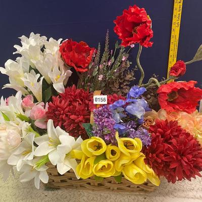Basket of  Artificial  Flowers