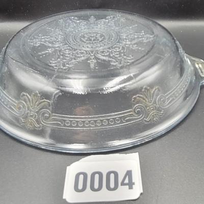 H.A. Glass Sapphire Blue Individual Pie Plate
