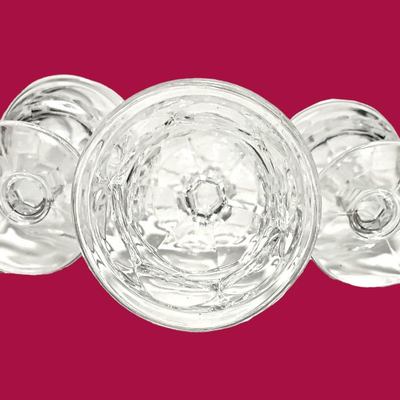 3 Vintage Fostoria Argus Clear Champagne/Tall Sherbet Glasses
