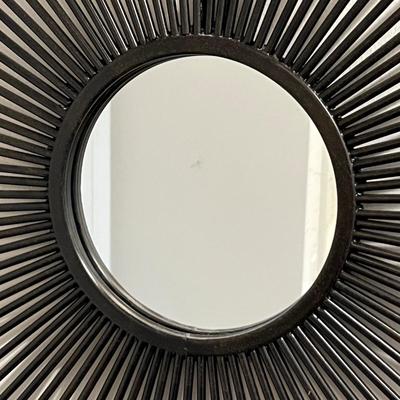 Black Metal Sunburst Mirror (O-RG)