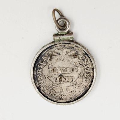 1856 LIBERTY DIME PENDANT