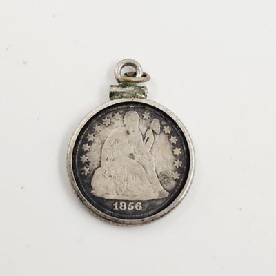 1856 LIBERTY DIME PENDANT