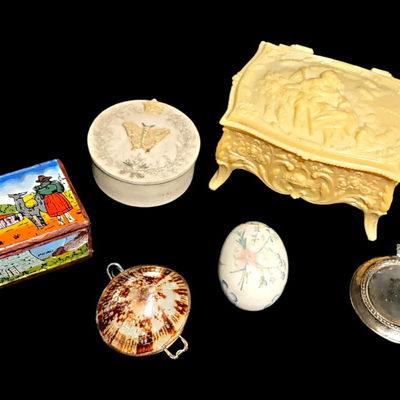 6 Trinket Boxes (some vintage)