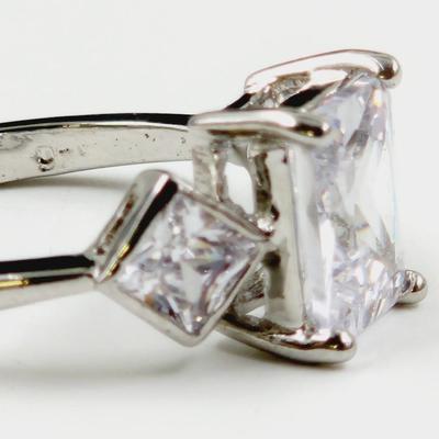 . 925 SILVER (CHINA) CZ SIZE 7 RING
