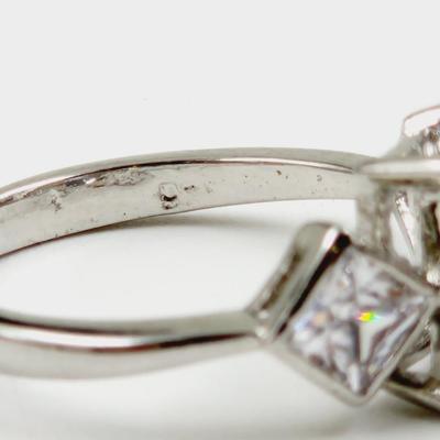 . 925 SILVER (CHINA) CZ SIZE 7 RING