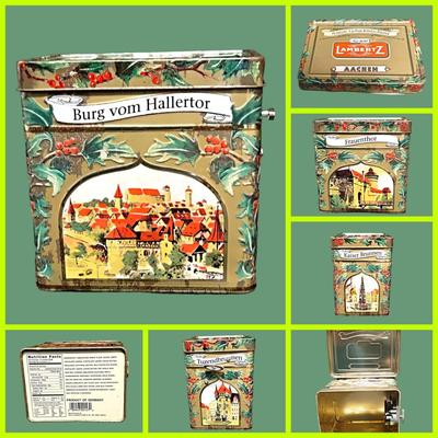 2 Vintage Tins Hershey's Cocoa & Lambertz Musical Tin