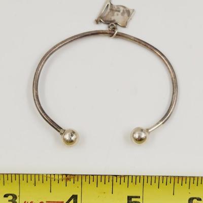 STERLING ADJUSTABLE FLAG BRACELET