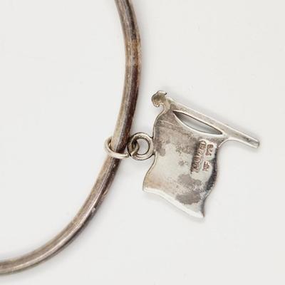 STERLING ADJUSTABLE FLAG BRACELET