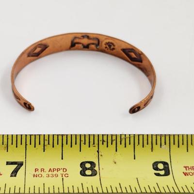 NATIVE AMERICAN ARTIST COPPER BRACELET