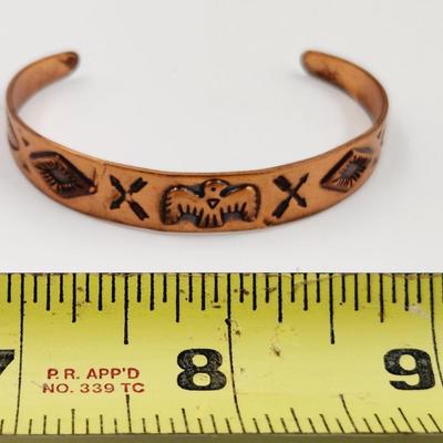 NATIVE AMERICAN ARTIST COPPER BRACELET