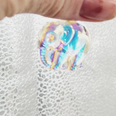 IRIDESCENT REFLECTIVE ELEPHANT GLASS PENDANT