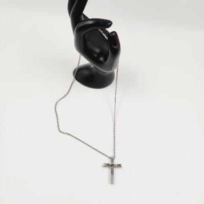 STAINLESS STEEL -JESUS- CROSS NECKLACE