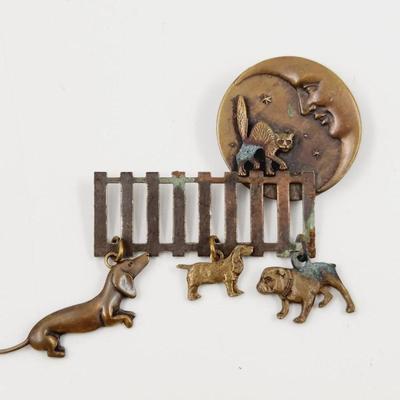 COPPER MOON, CAT & DOGS PIN SET