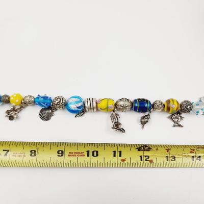 BEDAZZLED GLASS DESIGNED STRETCHY BRACELET