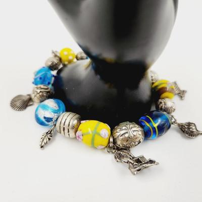 BEDAZZLED GLASS DESIGNED STRETCHY BRACELET