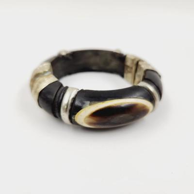 VINTAGE BONE DESIGNED HINDGE & PIN BRACELET