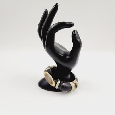 VINTAGE BONE DESIGNED HINDGE & PIN BRACELET