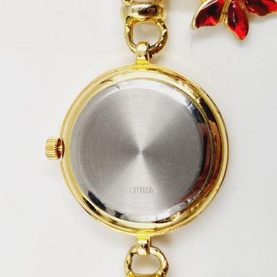 CHRISTMAS CHARM GOLD TONED WATCH