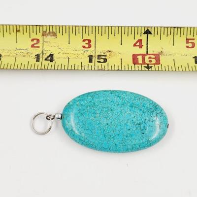 FAUX TURQUOISE STONE PENDANT #2