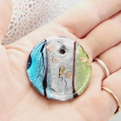 ARTISTIC GLASS MULTI COLORED PENDANT