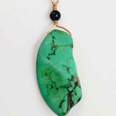 SPIDER WEB TURQUOISE PENDANT