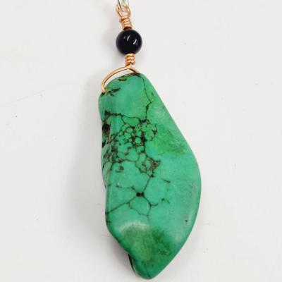 SPIDER WEB TURQUOISE PENDANT