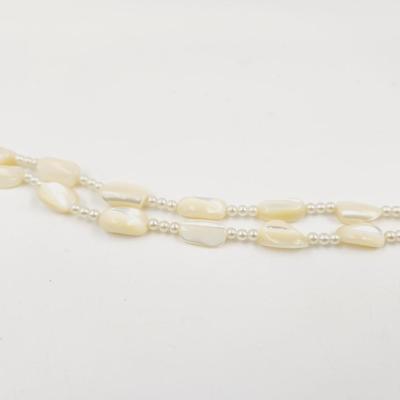 MOSTHER OF PEARL LONG DESIGNED NECKLACE
