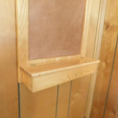 Wall Mount Wood Frame Message Board with Storage Compartment