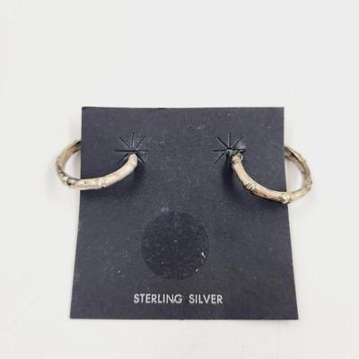 STERLING SILVER HOOP EARRINGS
