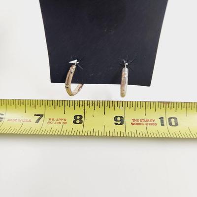 STERLING SILVER HOOP EARRINGS