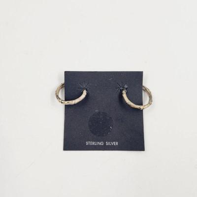 STERLING SILVER HOOP EARRINGS