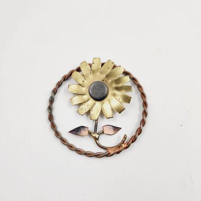 HANDMADE SUNFLOWER COPPER ART PIECE