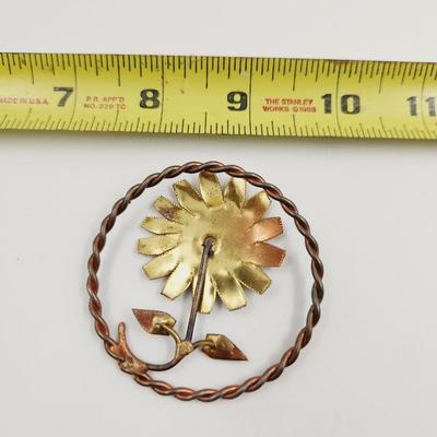 HANDMADE SUNFLOWER COPPER ART PIECE