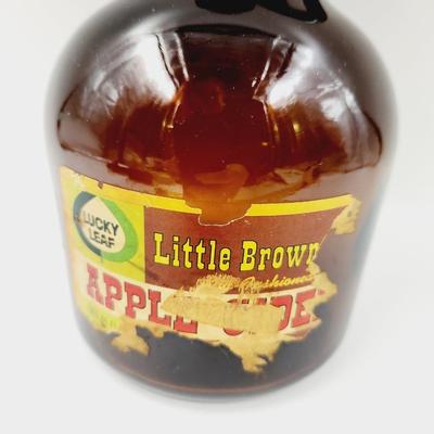 ANTIQUE GLASS LITTLEBROWN APPLE CIDER JUG
