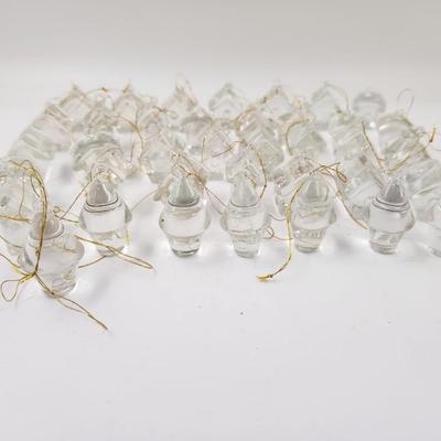 37 pc FUN MULTI STYLE GLASS BIRD HOUSE ORNAMENTS