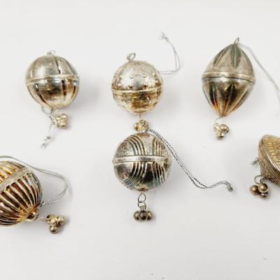SET OF ECLECTIC SILVER PLATE ORNAMENTS