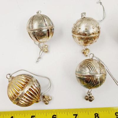 SET OF ECLECTIC SILVER PLATE ORNAMENTS