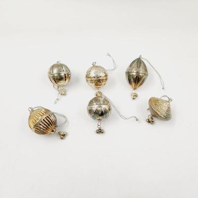 SET OF ECLECTIC SILVER PLATE ORNAMENTS