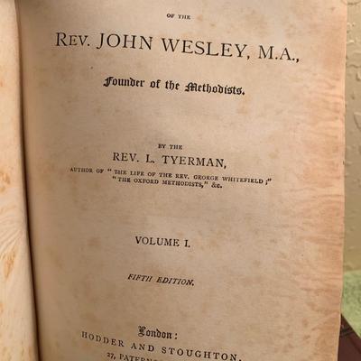 c.1880 John Wesley - Founder of the Methodists - 3 Vol. Set