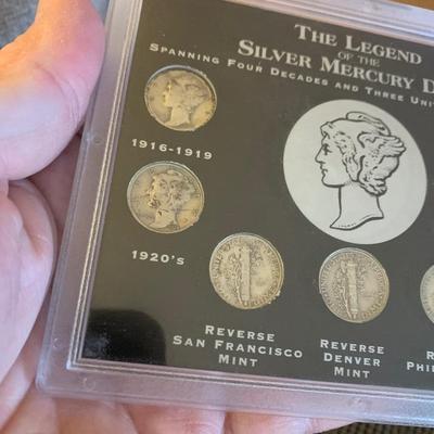 Silver Mercury Dimes V Nickels w/ Racketeer Coin