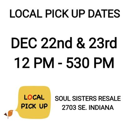 PPLEASE READ FOR LOCAL PICK UP INFO