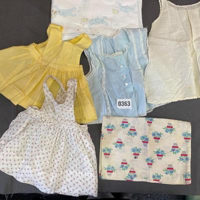 Baby/doll clothes and baby blanket