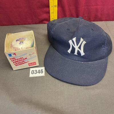 New York Yankees hat, baseball