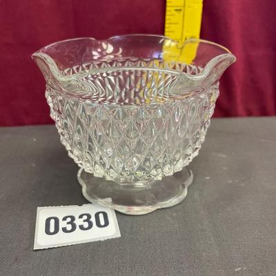 Indiana clear glass, diamond point