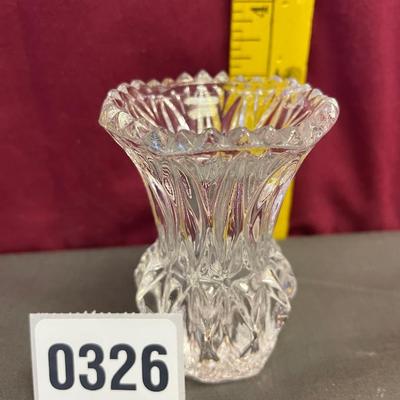 Cut glass bud vase, miniature